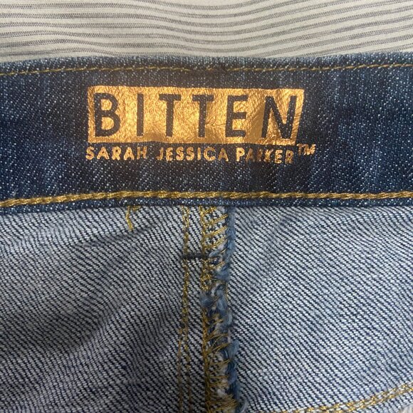 SJP BITTEN Denim Short Skirt - Picture 2 of 3